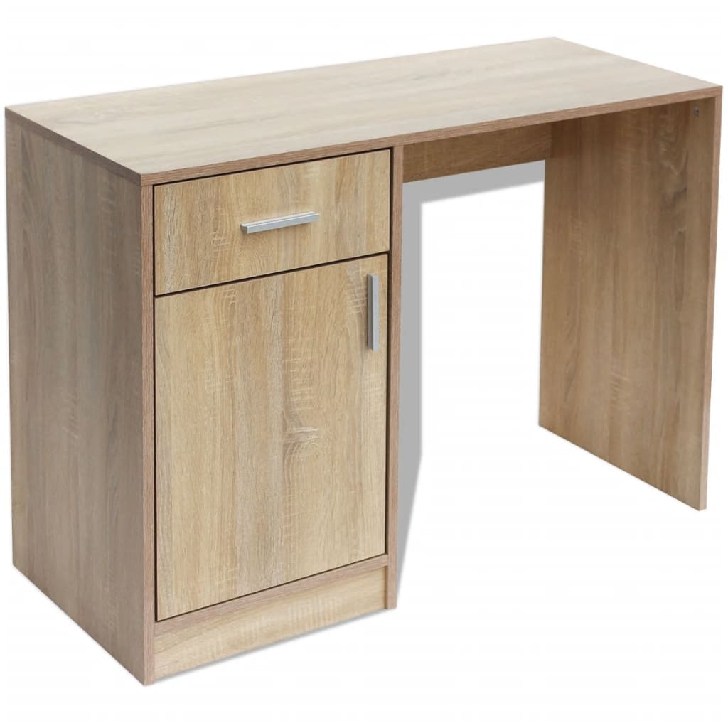 Vidaxl Schreibtisch mit Schublade und Schrank in Eichenfarbe 100x40x73 cm