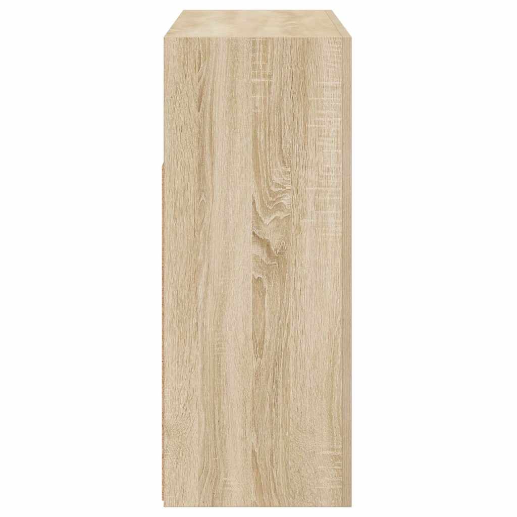 Sideboard with LED Lights Sonoma Oak 115.5 x 30 x 75 cm