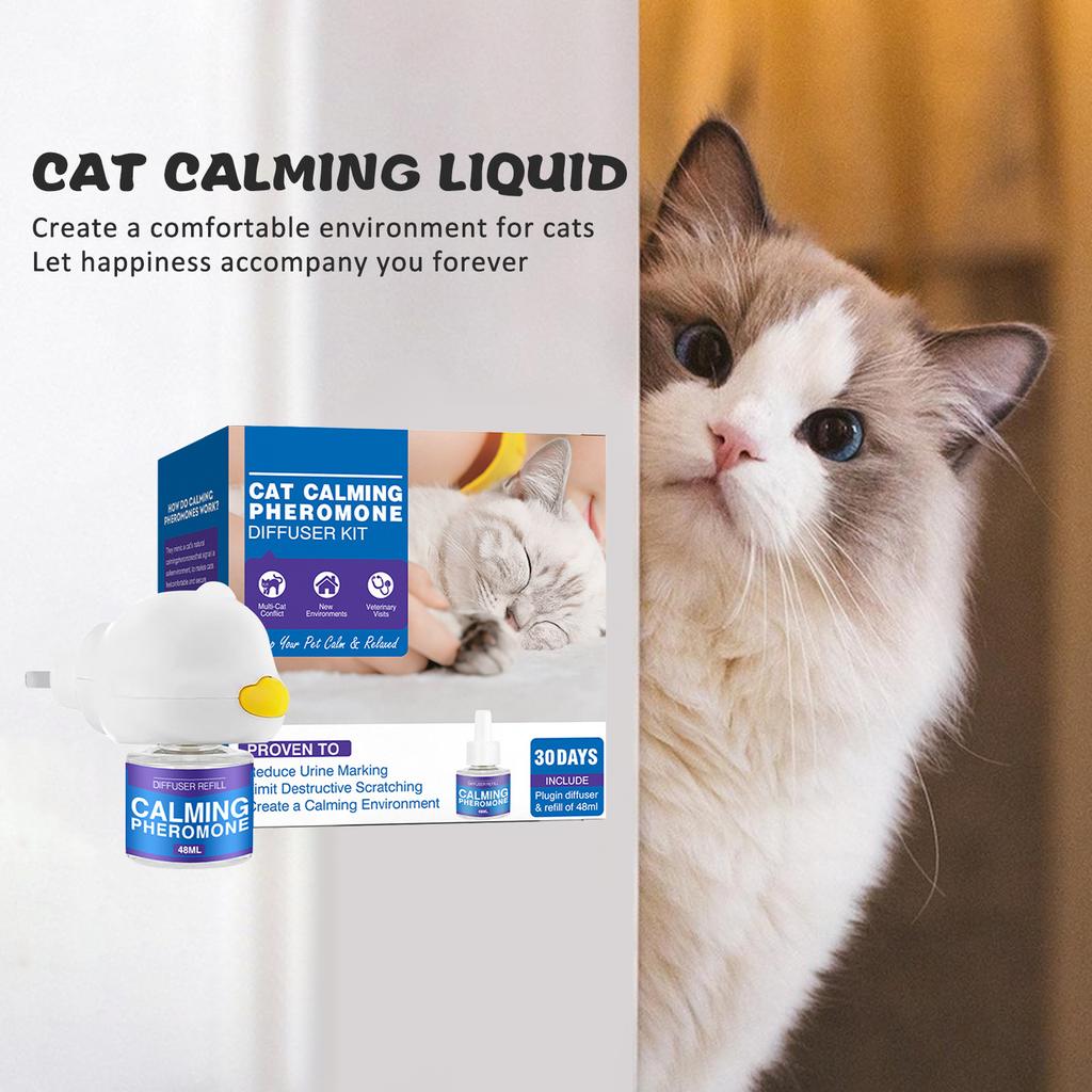 48ml Cat Calming Pheromone Spray Cat Training for Stress Relief Anxiety Reduction Pet Emotion Soothing Solution