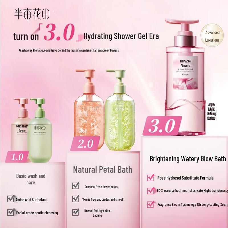 Ban Mu Hua Tian 50% Rosenhydrolat Strahlender Duft Duschgel