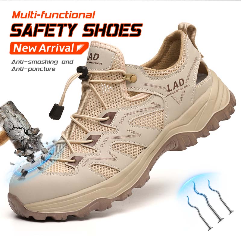 Summer Ultralight Safety Work Shoes Breathable Protective Anti-Stabbing Anti-Smashing Comfortable Sneakers