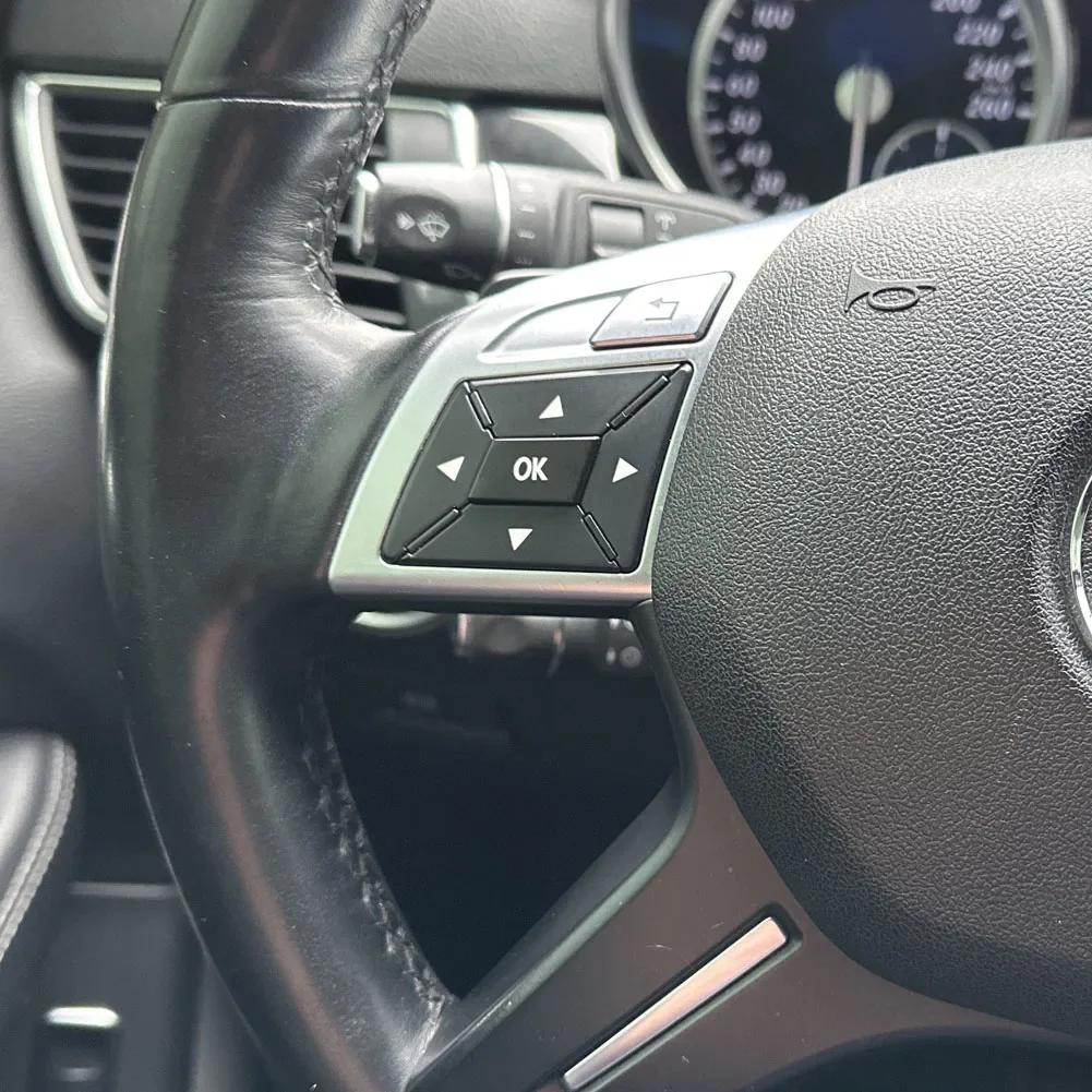 Car steering wheel button switch decorative cover sticker for Mercedes Benz A B C E Ml Gl Cla Gla Glk Sl Class W176 W212 W204