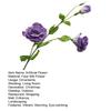 3 Branch Artificial Flower Bouquet with 3-Head Blooms Realistic Faux Silk Flower Bouquet with Stem for Wedding Party Home Office Decor