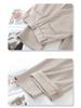 Oatmeal Acetate Wool Flannel Wide-Leg Pants - Women's 2024 Soft Cashmere Straight-Leg, Perfect for Autumn & Winter