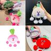 Fun And Quirky Cartoon Vegetable Plush Coin Purse Keyring For Daily Use