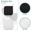 JUNW 4 Pcs Heat Resistant Pot Holders, Kitchen Pot Holders Square, Black and White Double Sided Potholders and Oven Mitts, Oven Pot Holders for Cloth