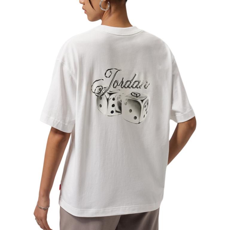 Jordan Dice Pullover Casual Round Neck Short Sleeve T-Shirt Women Tops IM7351-100