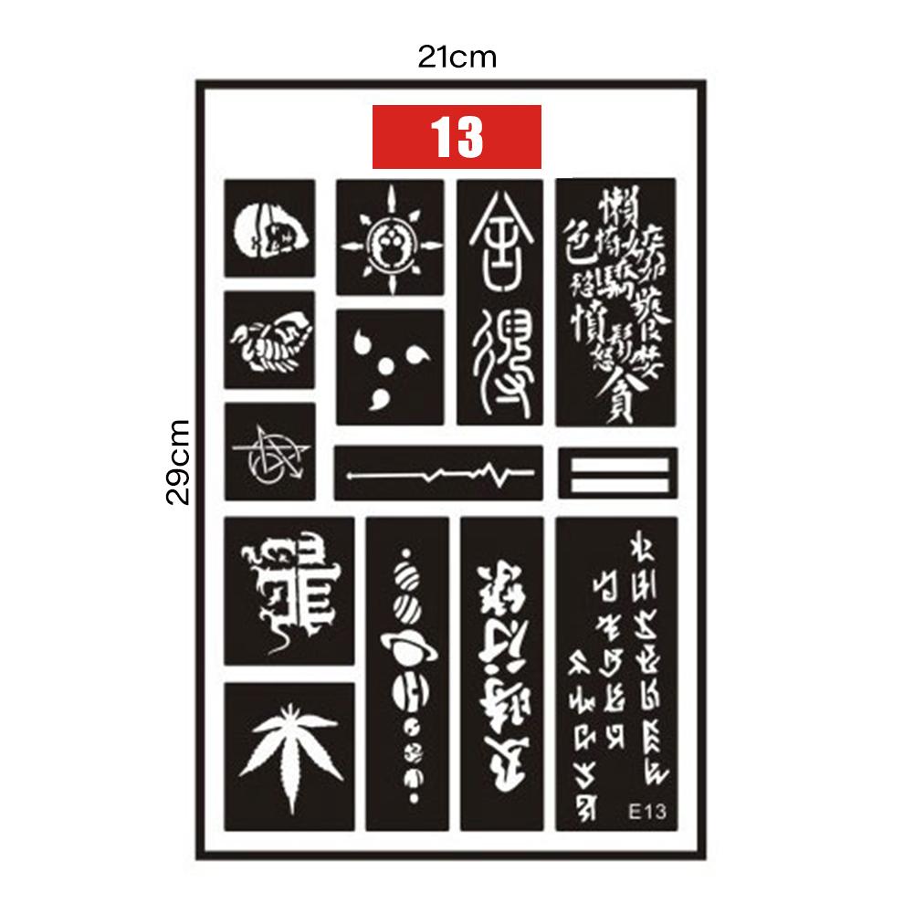 Small Pattern Tattoo Inkjet Hollow Template Self-adhesive Tattoo Template Temporary Body Art Tattoo for Women Men