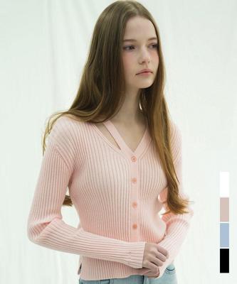 Vivacious Slit Rib Cardigan - 4Col