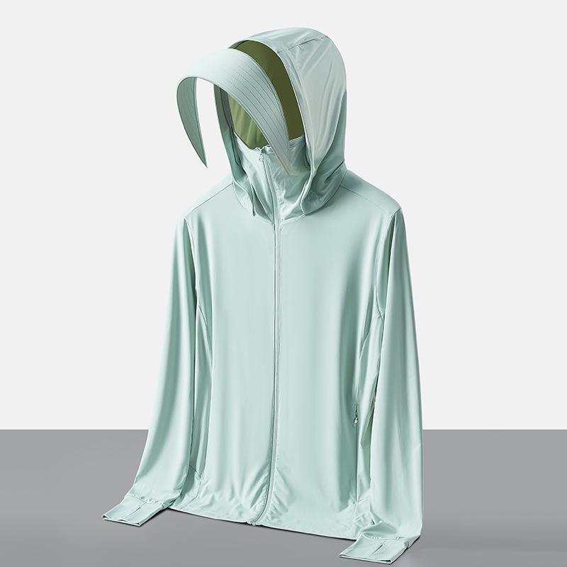 Men's and Women's UPF50+ Ice Silk Sun Protection Clothing - Summer Outdoor Anti-UV Ice Feel for Fishing.