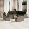 VidaXL Garden Lounge Set with Cushions 12 Pcs, Patio Sofas, Patio Furniture Set, Outdoor Furniture, Grey 3224184