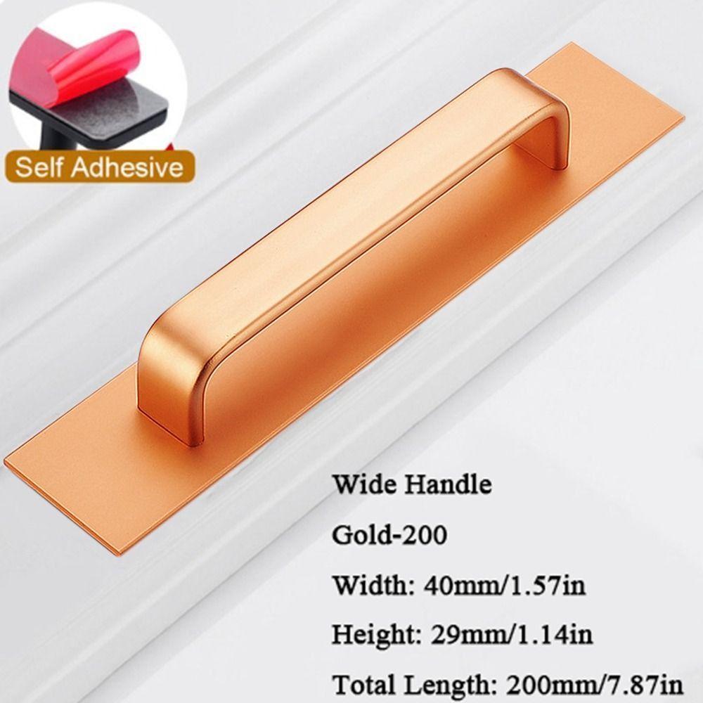 Aluminum Alloy Punch-free Door Handle Practical Waterproof Closet Knob Black/Gold/Silver Moisture-proof Window Handle Furniture