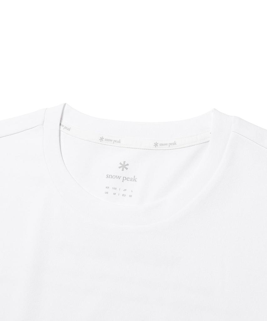 Snow Peak Quick-Dry Lettering S/S T-Shirt GS-S26MMTTS18 T-shirt, Short Sleeve, Men's/Women's, White, Size M