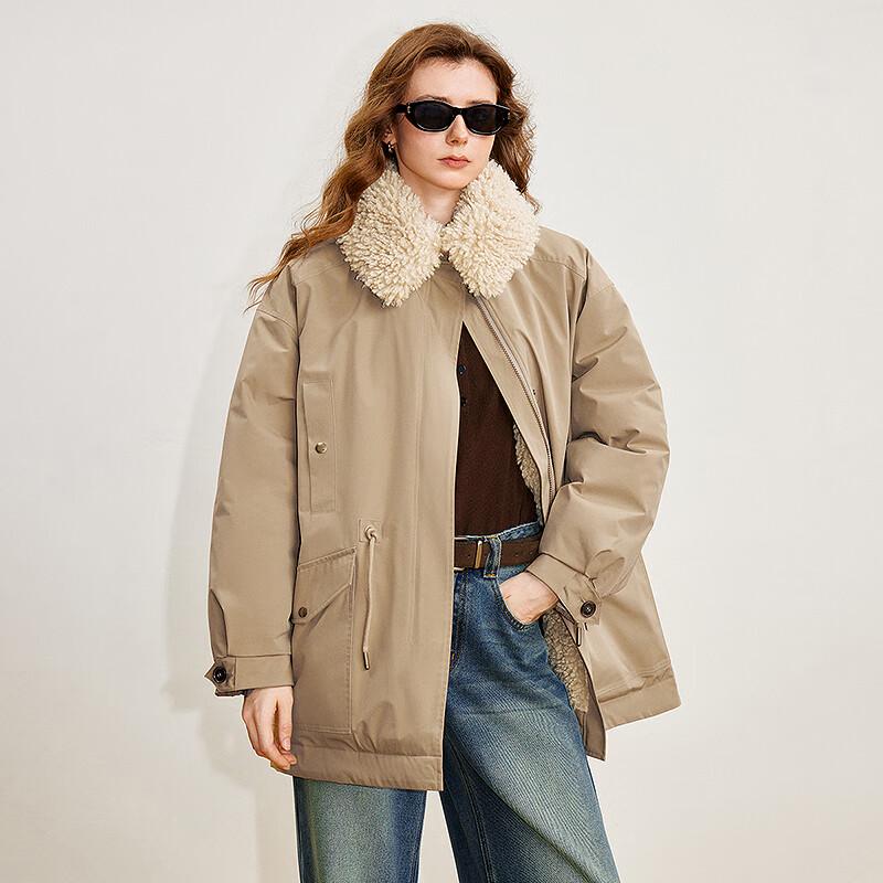 Chuyu Women's 2025 Winter 90% Down Teddy Fleece Barn Jacket
