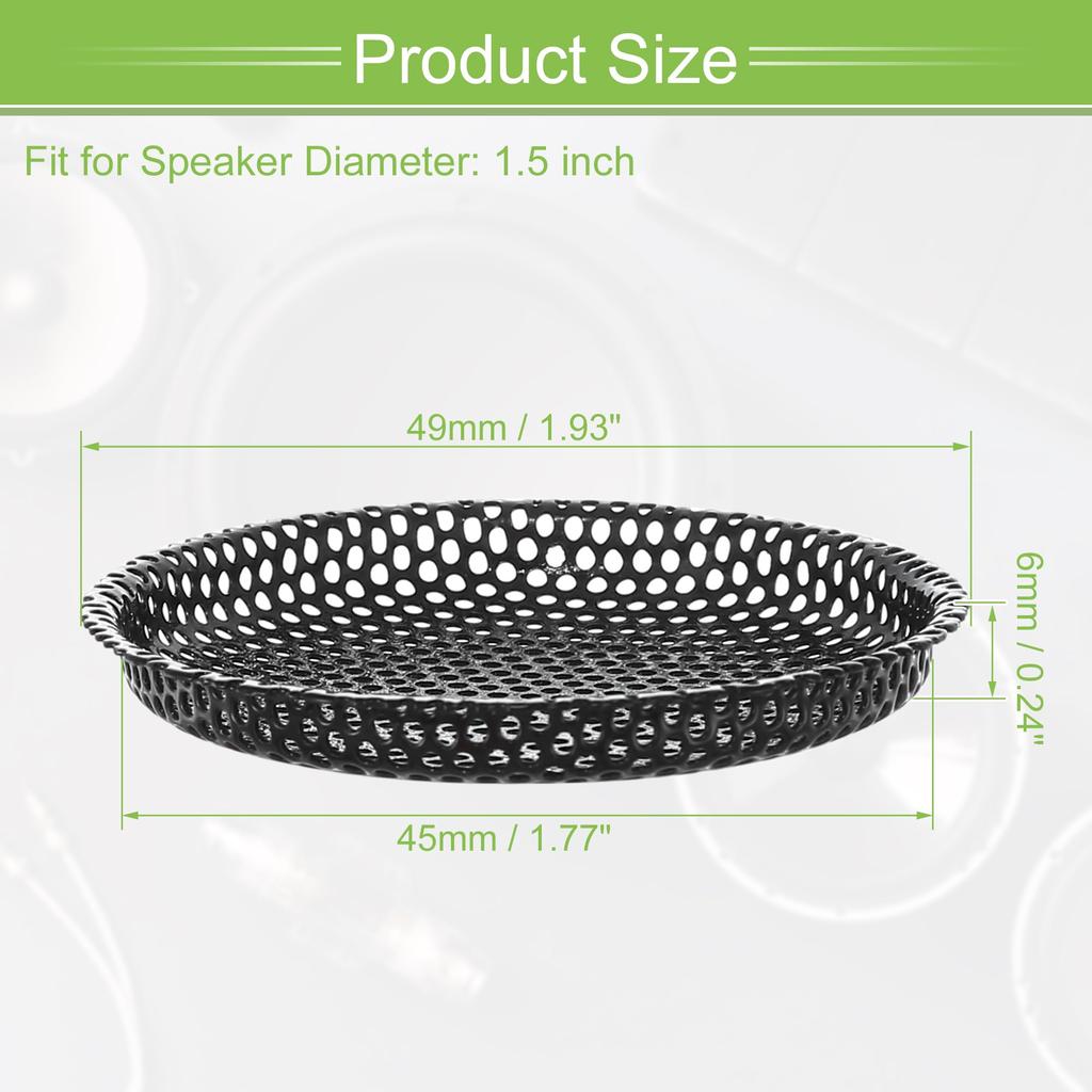 ACROPIX Universelles 1,5" Lautsprechergitter Gittergewebe für Audio Subwoofer 45x49x6mm