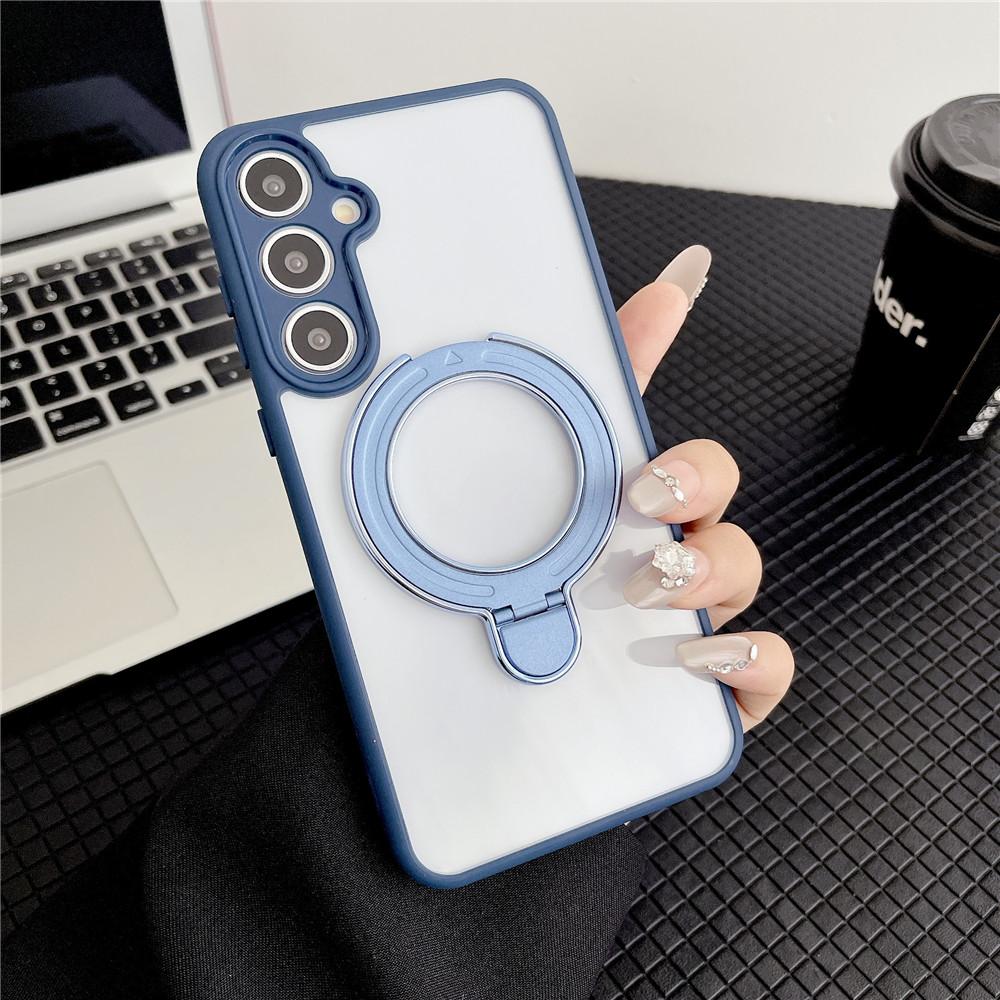 Luxury Magnetic Bracket Phone Case  For Oppo Reno 14 Pro 5G 14F 13F 12F 11F 13 12 11 10 Pro A91 Transparent Acrylic Stand Cover