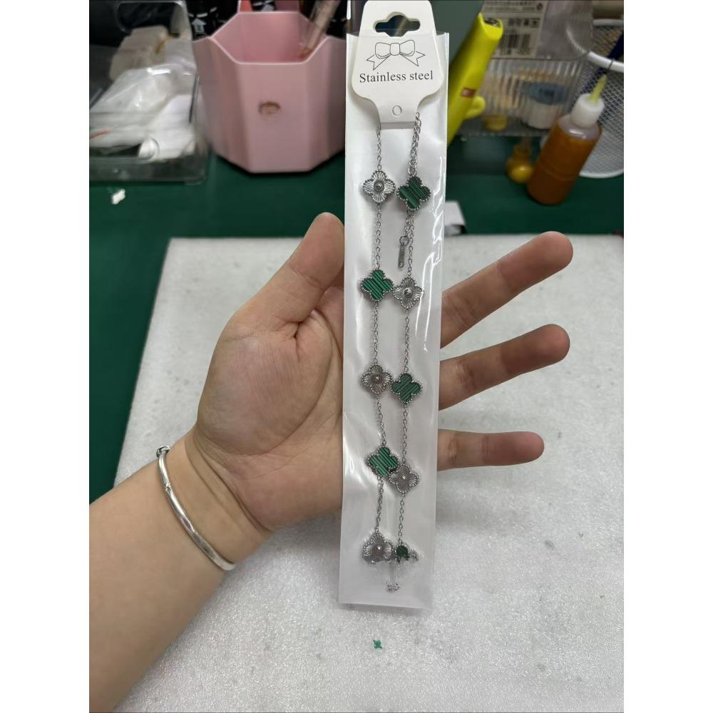 Ten Flower Necklace Double-Sided Four-Leaf Clover Clavicle Chain High-End Women's Necklace