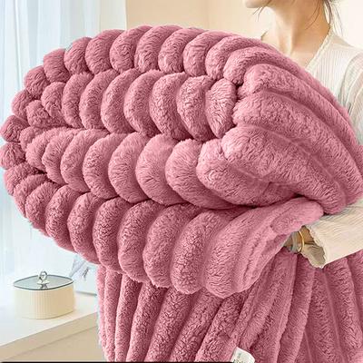 Comfortable Faux Sofa Throw Blanket, Lightweight, Comfortable And Soft Cream Large Throw Blanket For Sofa Bed Living Room, 40 Inch