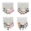 3 Pairs Hangings Tail Cat Earrings Animal Shaped Dangle Ear Drop Stylish Jewelry Elegant Ear Accessories for Parties