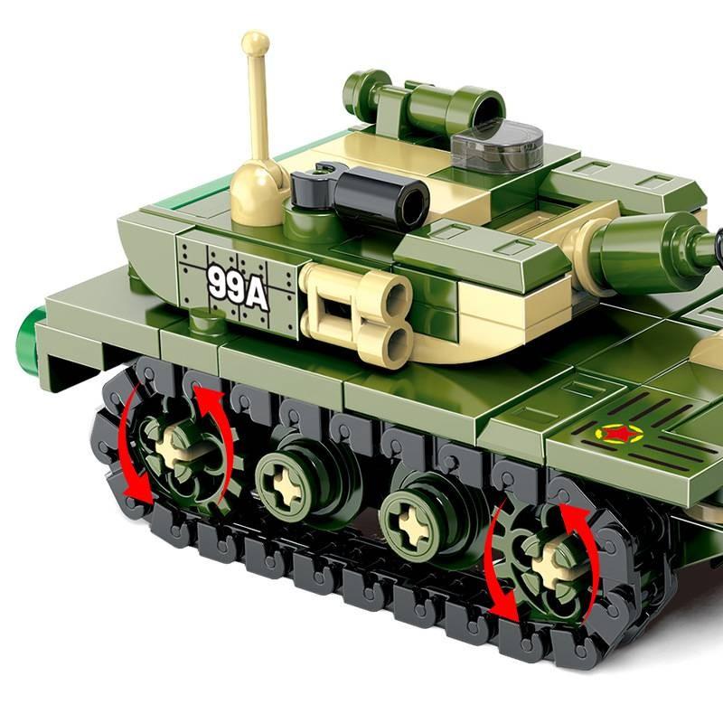 Plastic Building Block Tank Toy With Diy Assembly Children Educational Gifts