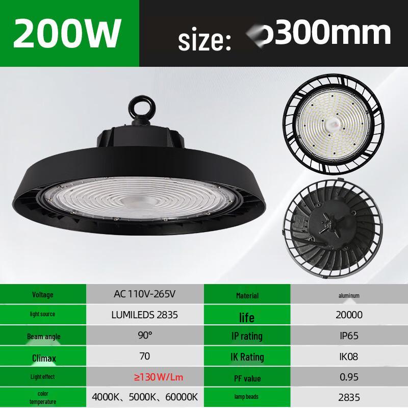 XuanYong 200W Industrial High-Bay Work Light with Dial Dimming