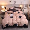 Cartoon Bear Washed Cotton Four-piece Set, Bed Sheet Quilt Cover, Bedding Three-piece Set, Dormitory