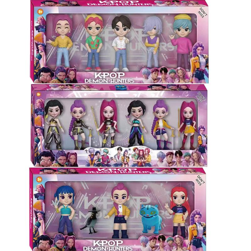 2026NEW Kpop Devil Hunter Rumi Zoe Mira Anime Polyvinyl Chloride Character Collection Desktop Trinkets Childrens New Year Gift