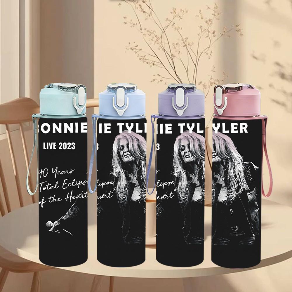 1PC Ronnie Wood 750ml Sports Water Bottle Leakproof Straw Lid Outdoor Office Home