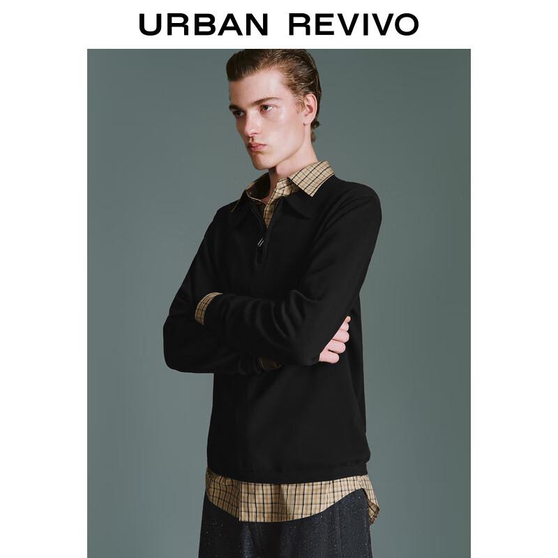 UR Men's Half-Zip Polo Knit Sweater