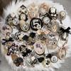 Fashion Korean Style Vintage Pearl Bow Brooches For Women Exquisite Crystal Tassel Badges Lapel Pins Elegant Retro Jewelry Gift