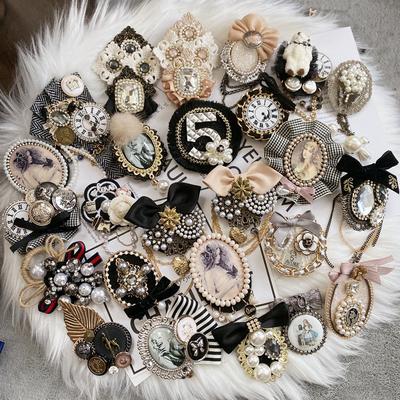 Módní korejský styl vintage perlové mašle brože pro ženy vynikající křišťálové střapce odznaky klopové špendlíky elegantní retro šperky dárek