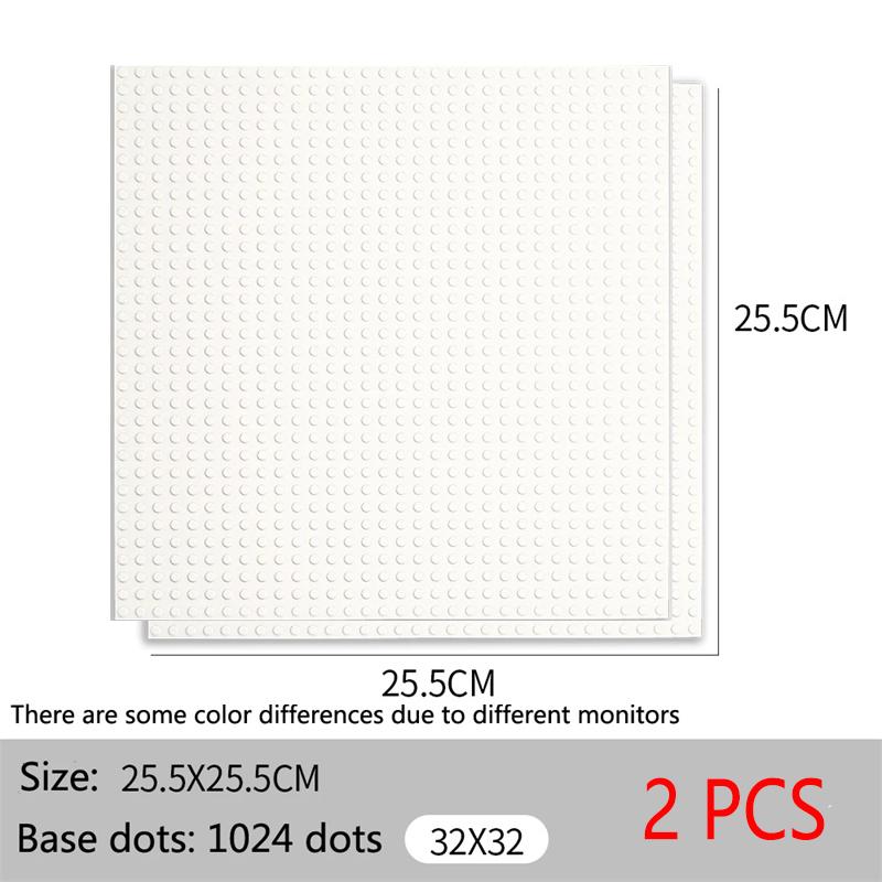 2PCS Classic Baseplates 32x32 16x32 Dots Base Plate MOC Blocks Plastic Building Bricks Assembly Compatible Brand City Friends