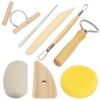 8pcs Smooth Wooden Handles Clay Sculpting Tools Set Double-Sided Modeling Tools  Clay Sculpting
