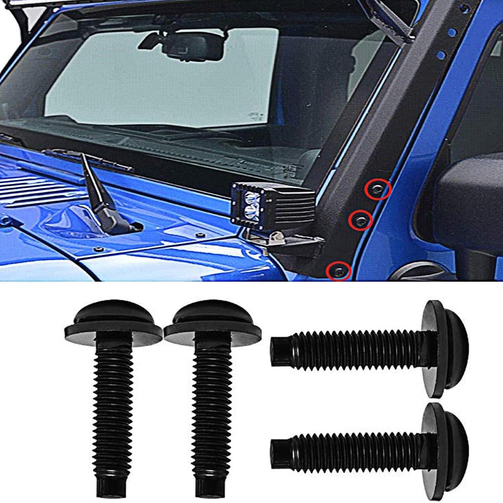 Screw Replacement M8 Torx for Jeep Wrangler JK 07-17 Pillar Windshield Frame Hard Full Door Hinge Roll Bar Installation Bolt
