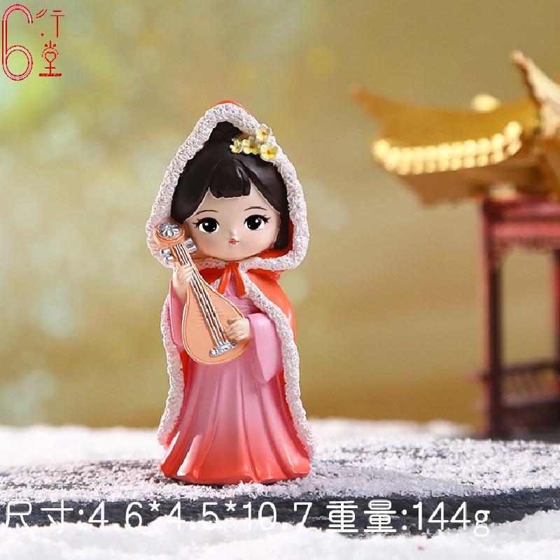 Ancient Costume Hanfu Female Beautiful Woman Diao Chan Xi Shi Ornaments Little Girl Best Friend Birthday Gift Kawaii Figurine
