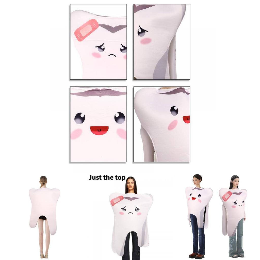 Unisex Halloween Teeth Cosplay Costume Perfect For Parties And Stage Performances