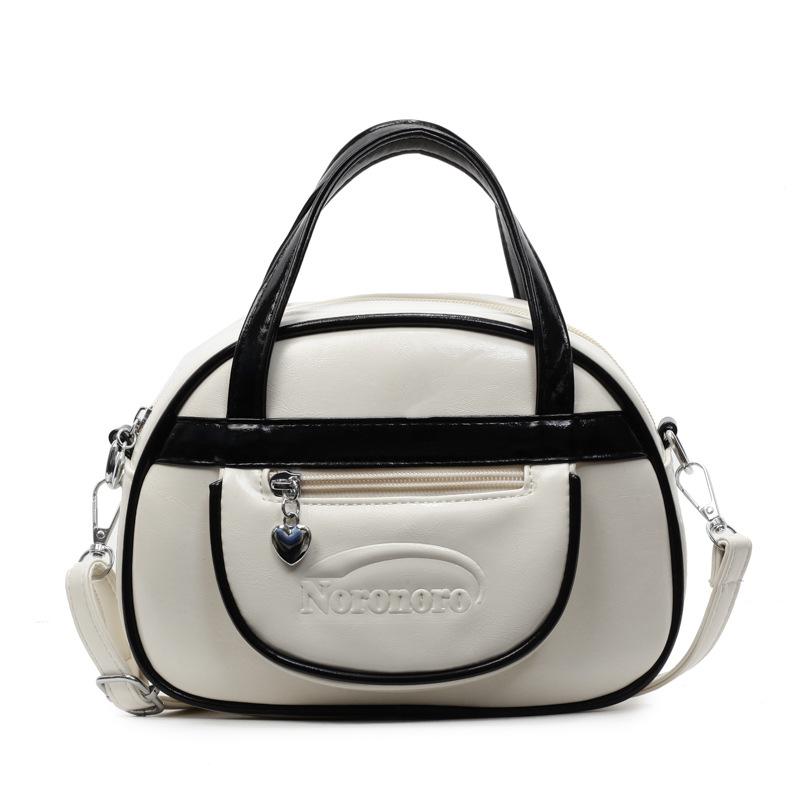 Korean sweet candy color small fresh versatile portable Boston bag women's high-end texture commuter fashion messenger bag