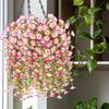 Artificial Morning Glory Flowers Garden Hanging Faux Petunias 2Pcs/set Colorful Everlasting Plants For Porch Garden Decoration