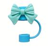 5pcs Bow  Lovely Bowknot Straw Covers Portable Drinking Straw Tips Cover Reusable Straw Protector