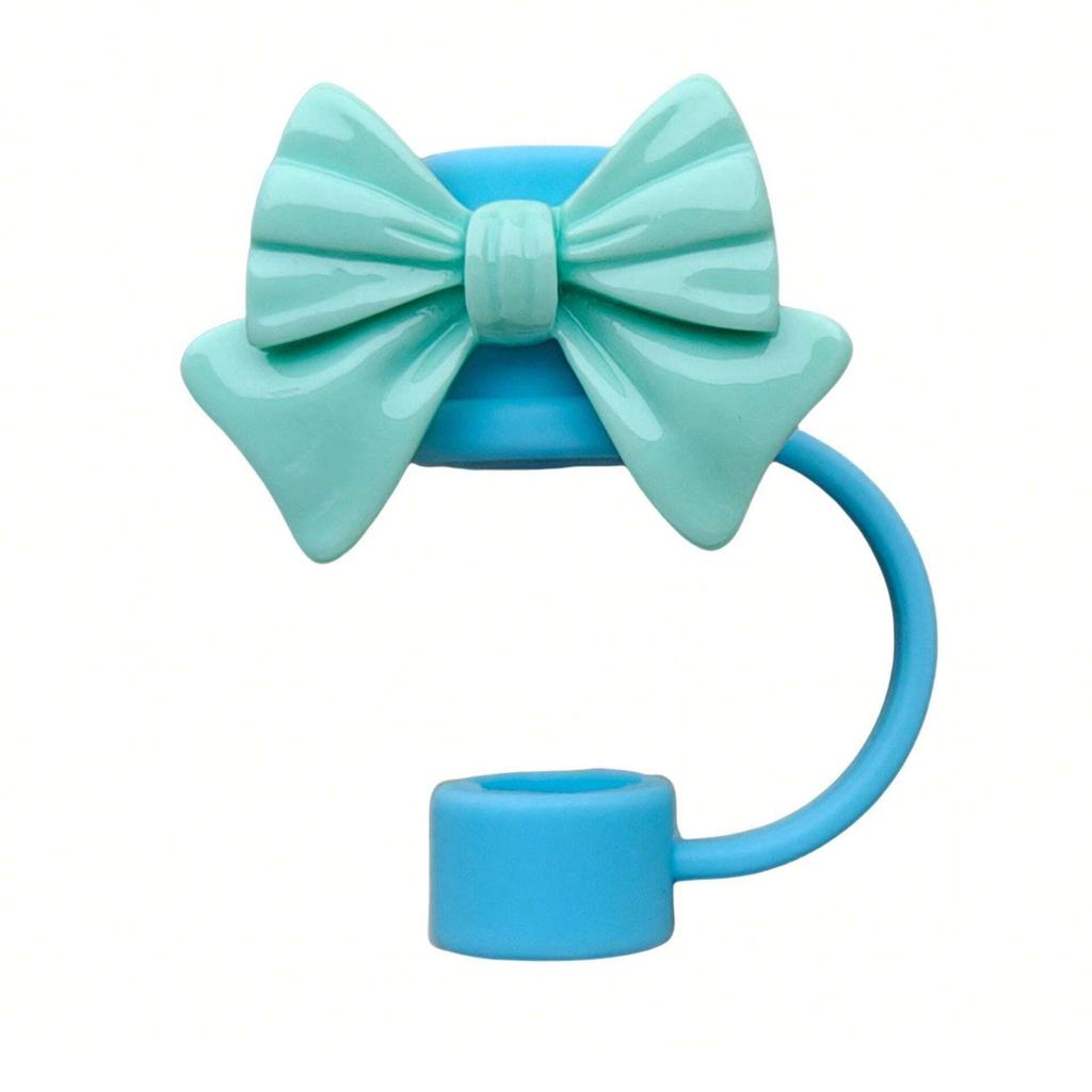 5pcs Bow  Lovely Bowknot Straw Covers Portable Drinking Straw Tips Cover Reusable Straw Protector