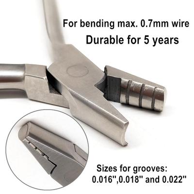 Dental Orthodontic Hollow Chop Contouring Arch Forming Plier Stainless Steel Heavy Wire Bending Tool with 3 Grooves Autoclavable Dentist Tools