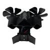 Home Improvement Fireplace Fan Aluminum Black Blade Fireplace Fan Double Heads Thermoelectric Module Wall Mounted