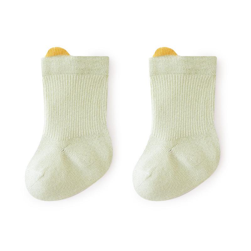 Seamless Striped Baby & Toddler Cotton Socks, Class A, Loose Cuff, Cute Autumn Style for Newborns XS 0-6 months