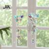 Crystal Wind Chimes for Garden Butterfly & Dragonfly Suncatcher, Colorful Rainbow Maker Prism Hanging Decorative Ornaments Ornament, Chime Pendant