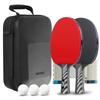 High Quality 2 Ping Pong Paddles 3 Balls 1 Net Table Tennis Set Hard Bag for Sale