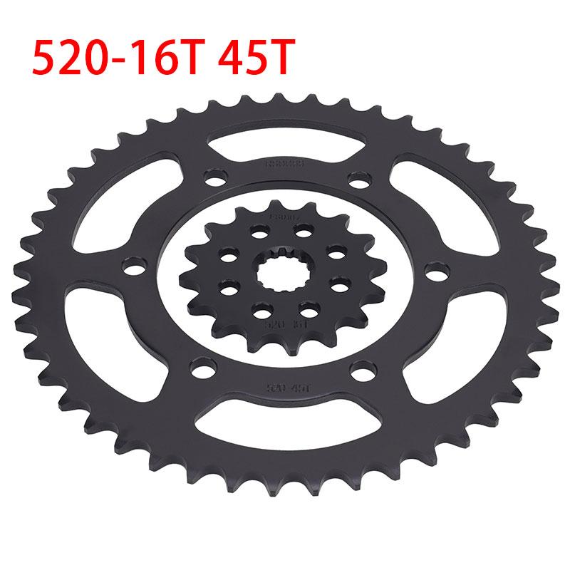 520 Chain 14T 15T 16T 43T 45T Motorcycle Sprocket Gear For Yamaha MT-03 MT-25 YZF-R25 YZF-R3 1WD-E7460-00-00 1WD-F5443-00-00