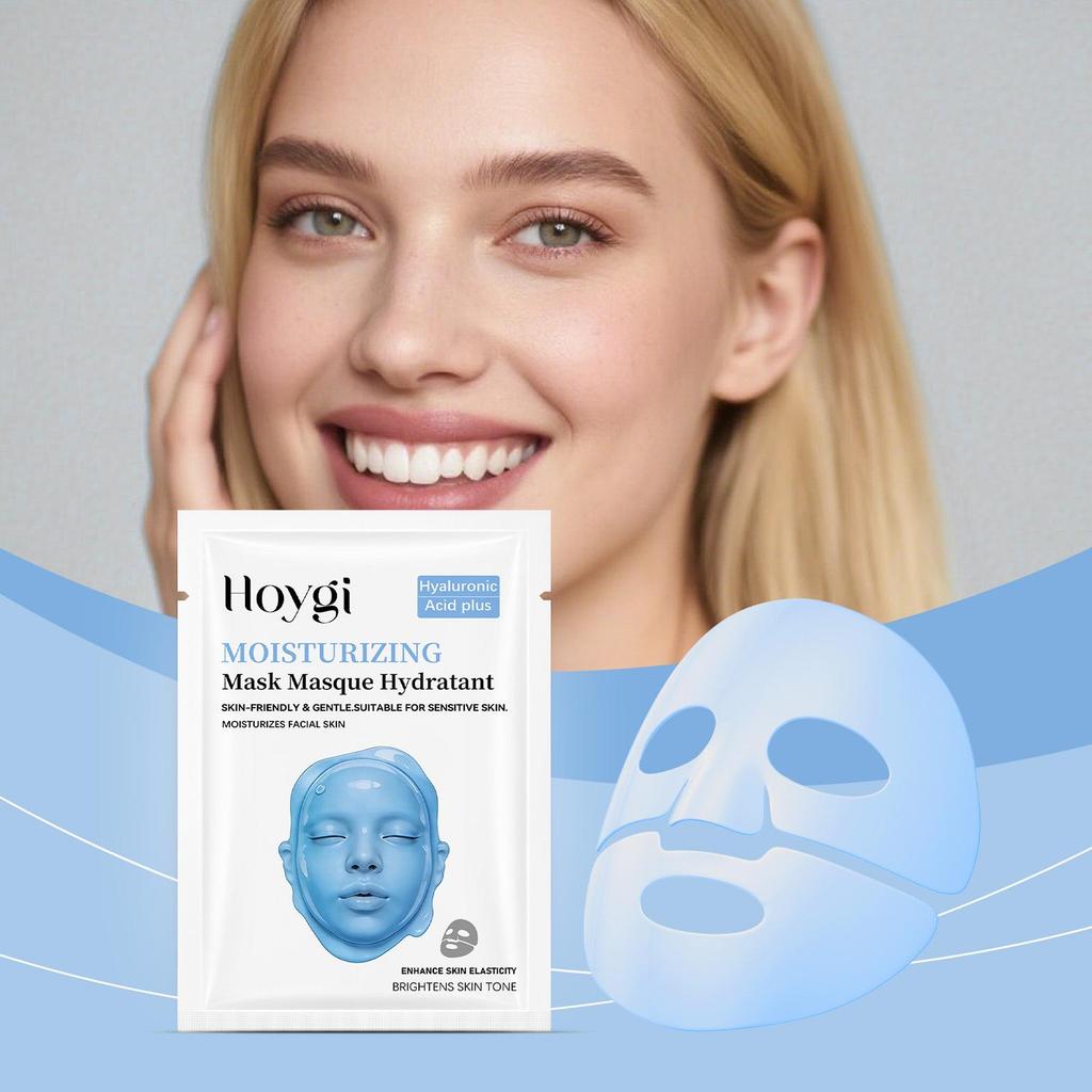 HOYGI Brightening & Moisturizing Mask - Gentle, Comfortable, Skin-Fitting, Delicate, Elastic, Smooth, Radiant, Soft Skin