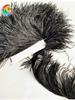 1Meter Black Ostrich Feather Trims High Quality Customized Plume Fringe Trim for Wedding Party Dress Clothing Sewing