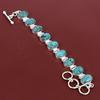 Tibetansk turkosarmband 925 Sterlingsilverarmband Justerbart kedjearmband Original ädelstensarmband Handgjorda smycken Gåvor till honom