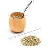 Yerba Mate Set aus Holz Teetasse Trinken mit Bombilla-Strohhalm und Reinigungsbürste 200ml